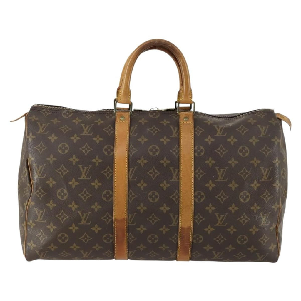 Louis Vuitton Keepall Bag Monogram Canvas Brown Canvas Travel Bag Bag (Pre-Owned)