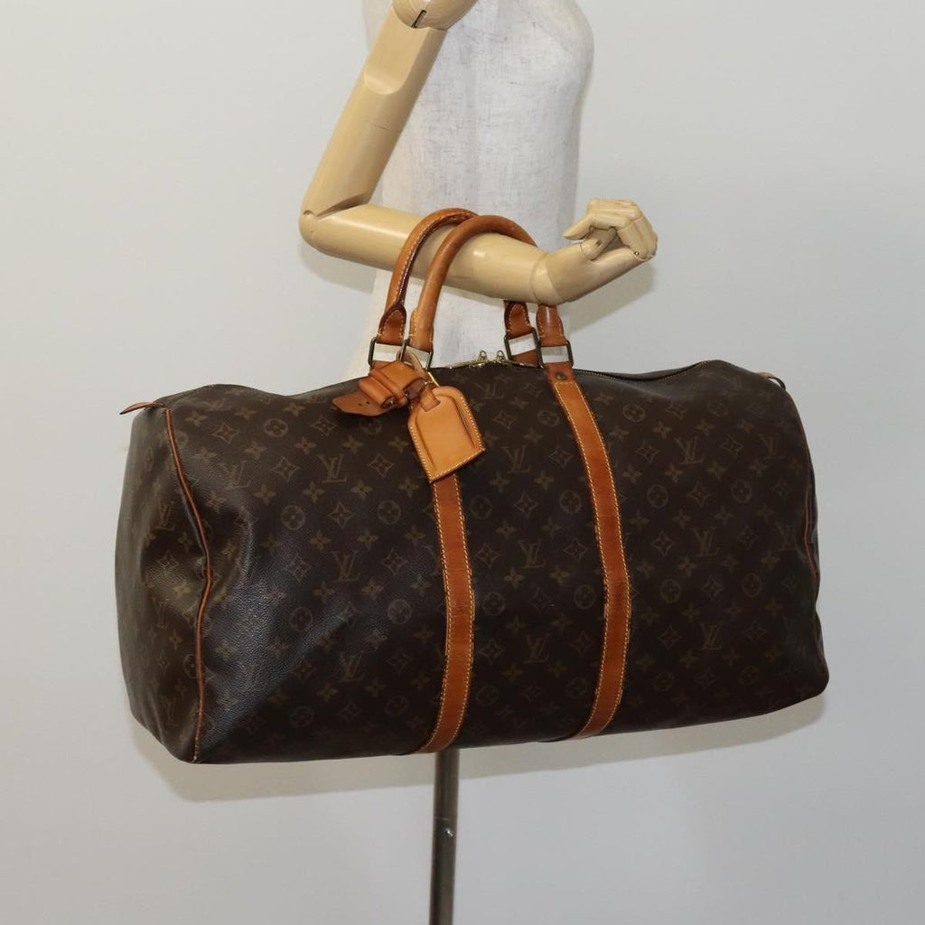 Louis Vuitton Keepall Bag Monogram Canvas Brown Canvas Travel Bag Bag (Pre-Owned)