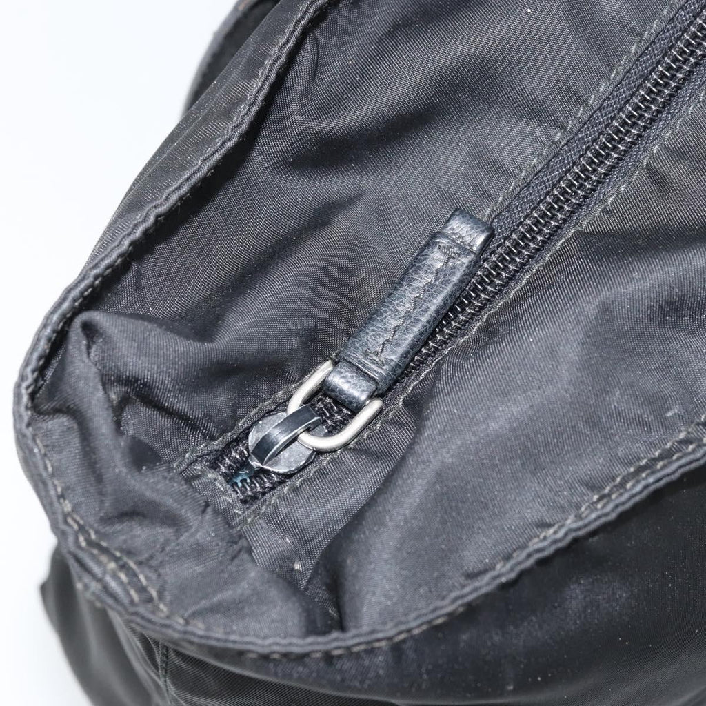 Prada Vintage Zip Tote Tessuto Black Nylon Tote Bag Bag (Pre-Owned)