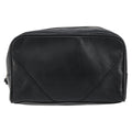 Chanel Vintage Toiletry Pouch Leather Black Leather Clutche & Pouche Bag (Pre-Owned)
