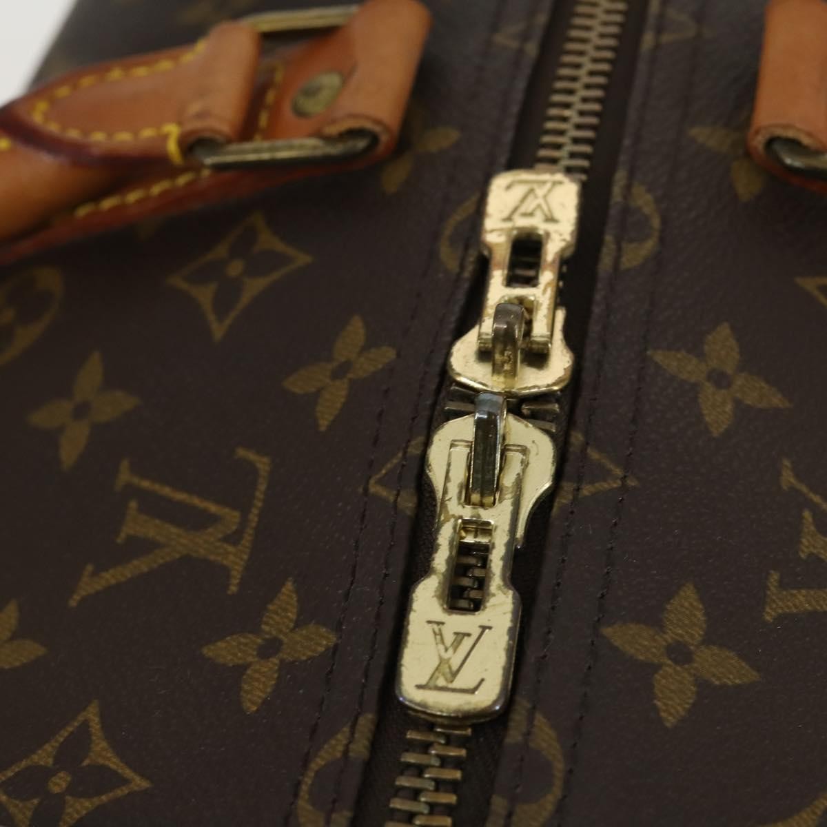 Louis Vuitton Keepall Bag Monogram Canvas Brown Canvas Travel Bag Bag (Pre-Owned)