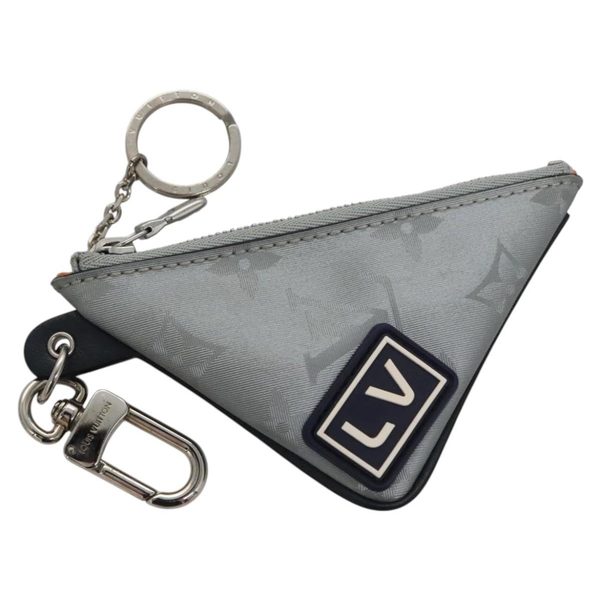 Louis Vuitton Porte Cles Satellite Canvas Silver Canvas Charms And Keychains Accessory (Pre-Owned)