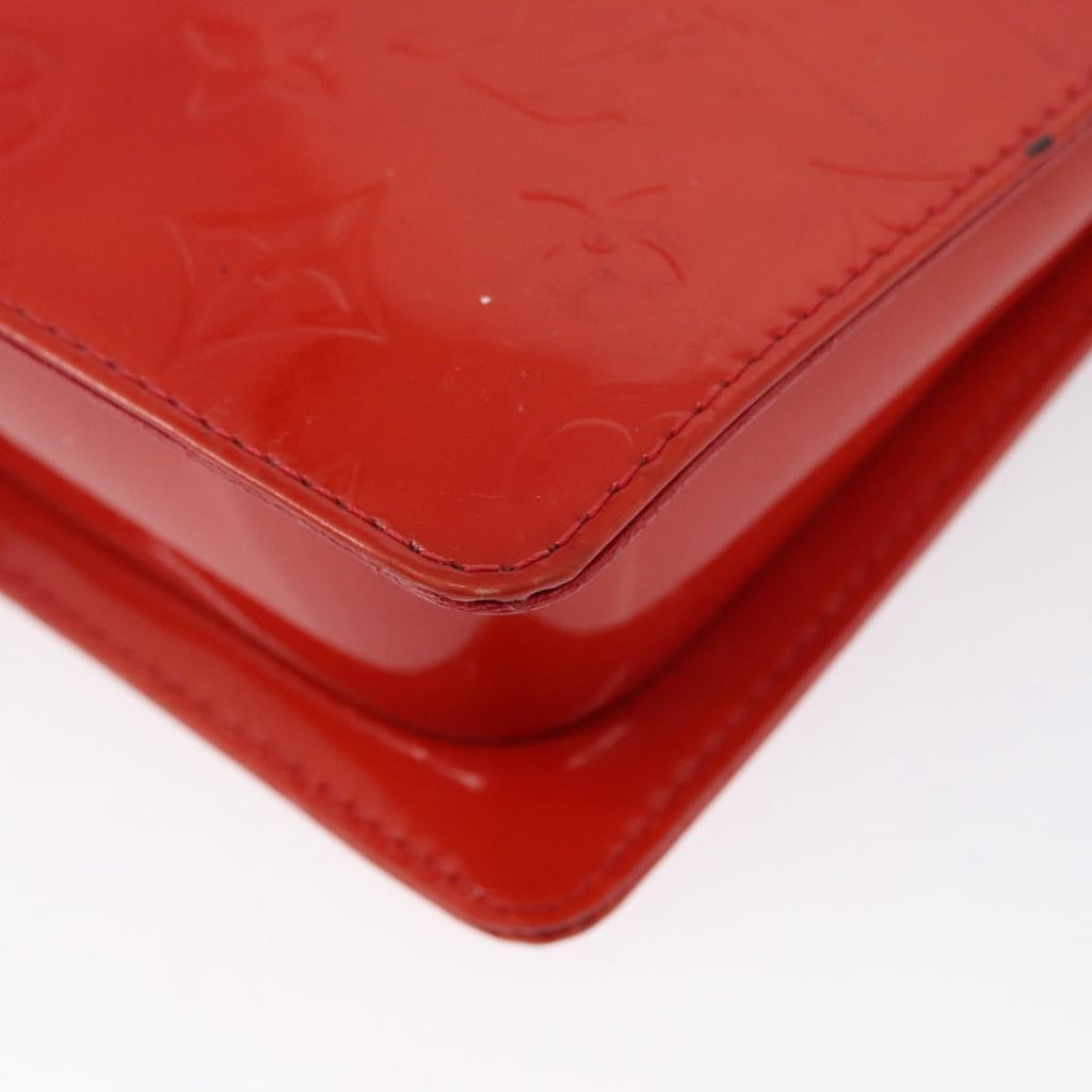 Louis Vuitton Mott Handbag Monogram Vernis Red Patent_Leather Clutche & Pouche Bag (Pre-Owned)