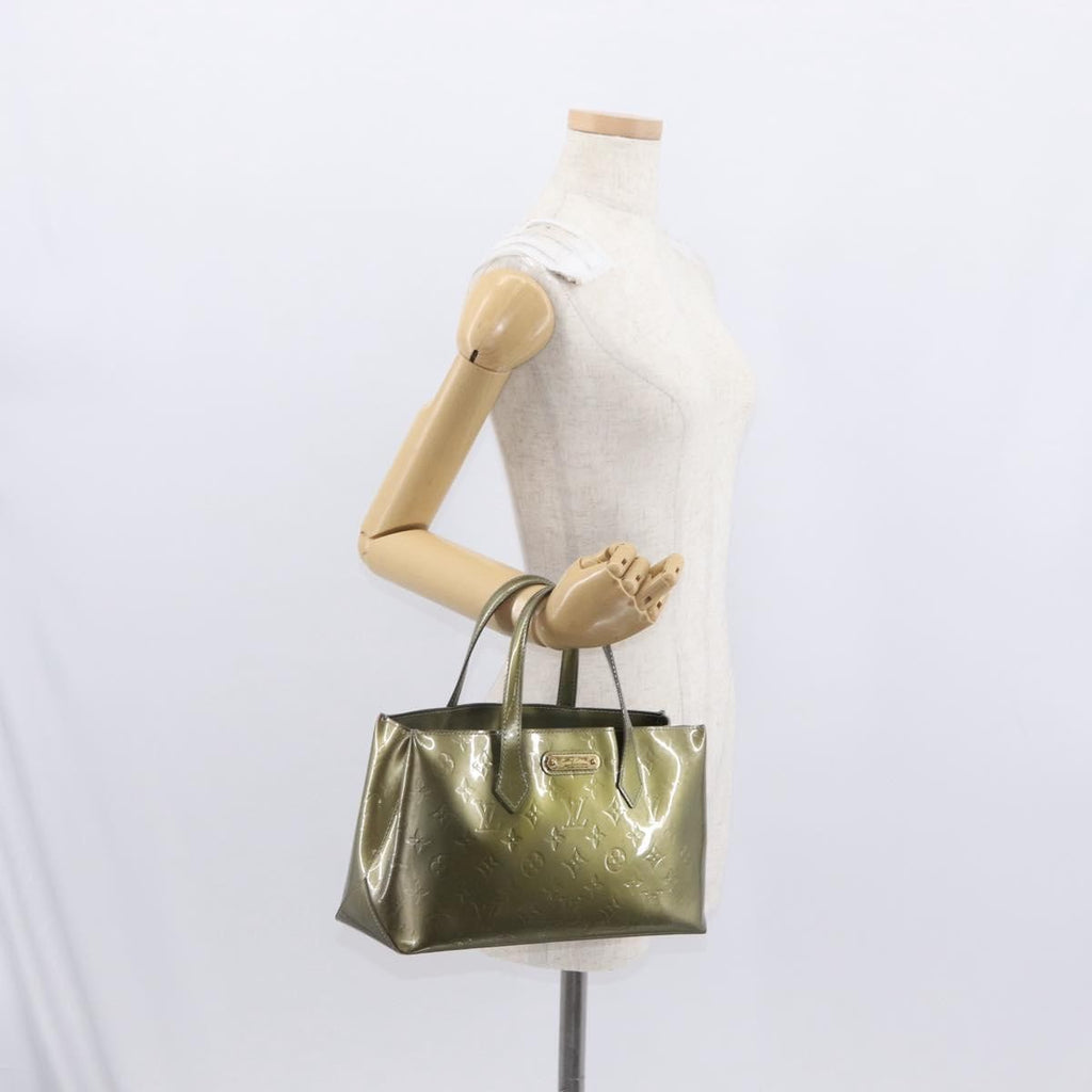 Louis Vuitton Wilshire Handbag Monogram Vernis Gray Patent_Leather Tote Bag Bag (Pre-Owned)