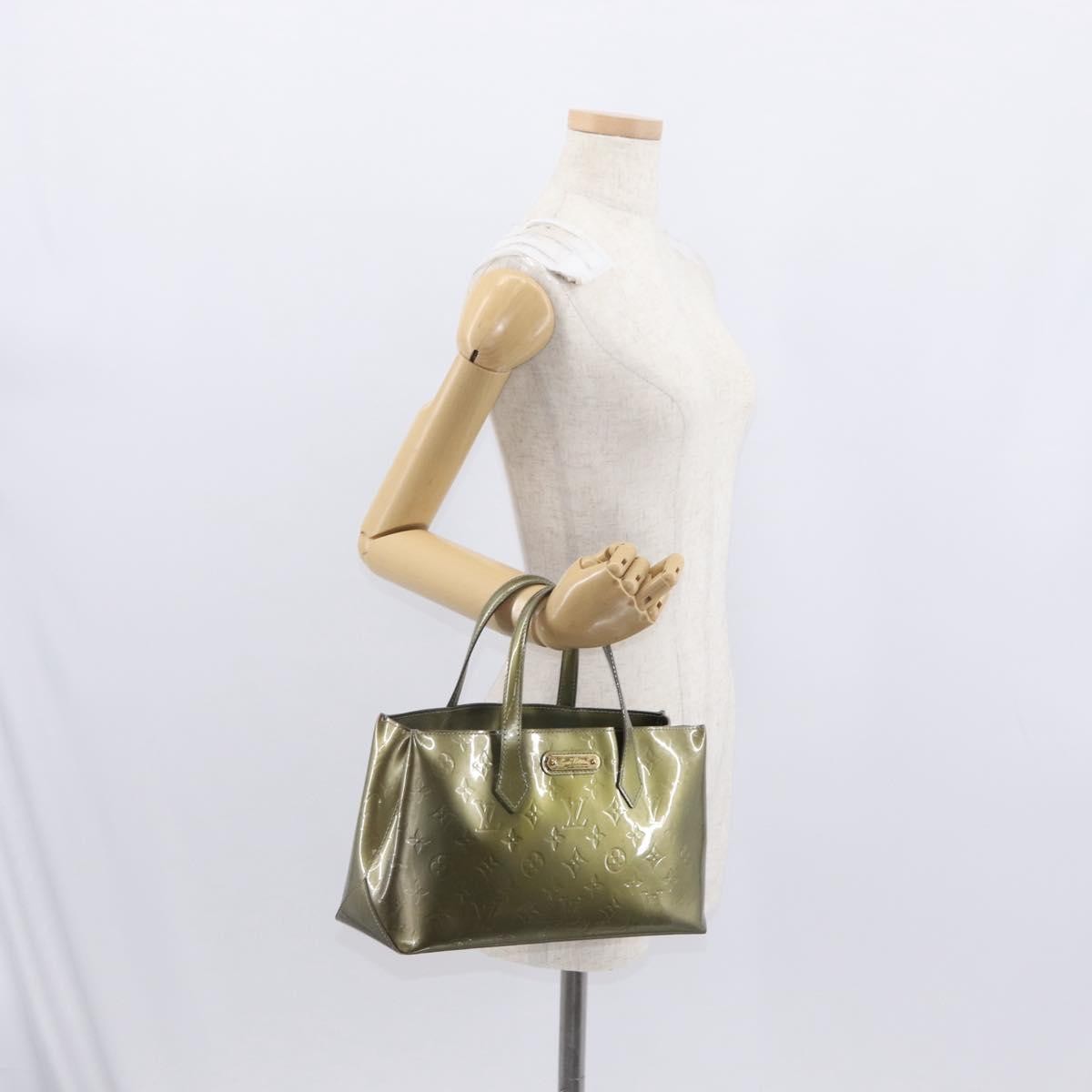 Louis Vuitton Wilshire Handbag Monogram Vernis Gray Patent_Leather Tote Bag Bag (Pre-Owned)