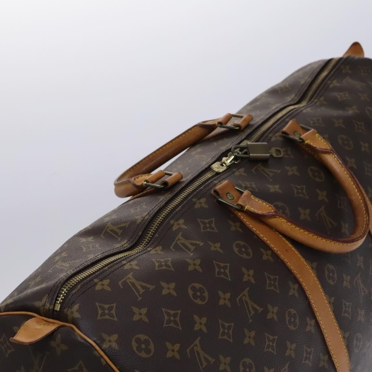 Louis Vuitton Keepall Bag Monogram Canvas Brown Canvas Travel Bag Bag (Pre-Owned)