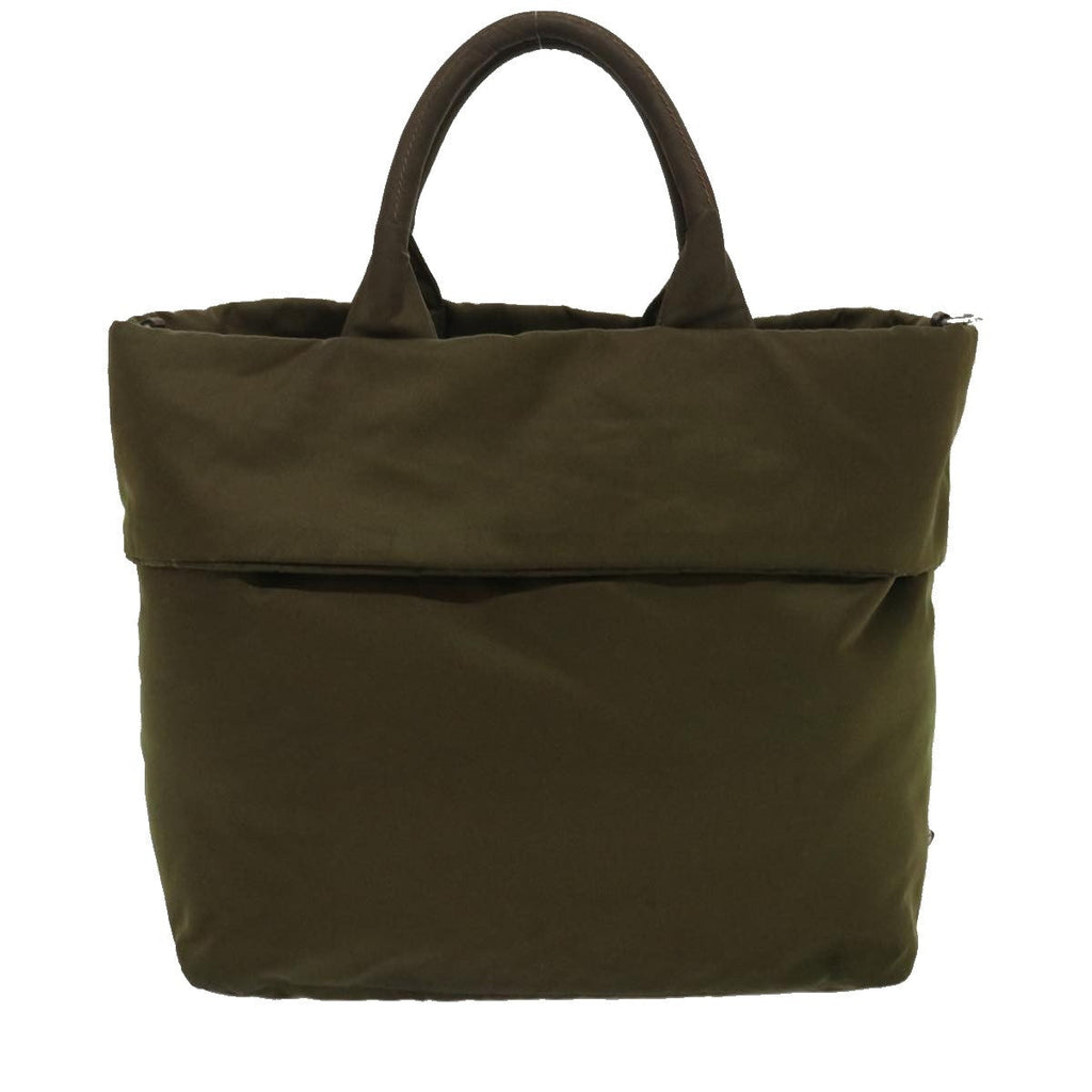 Prada Convertible Double Tote Tessuto Khaki Nylon Tote Bag Bag (Pre-Owned)