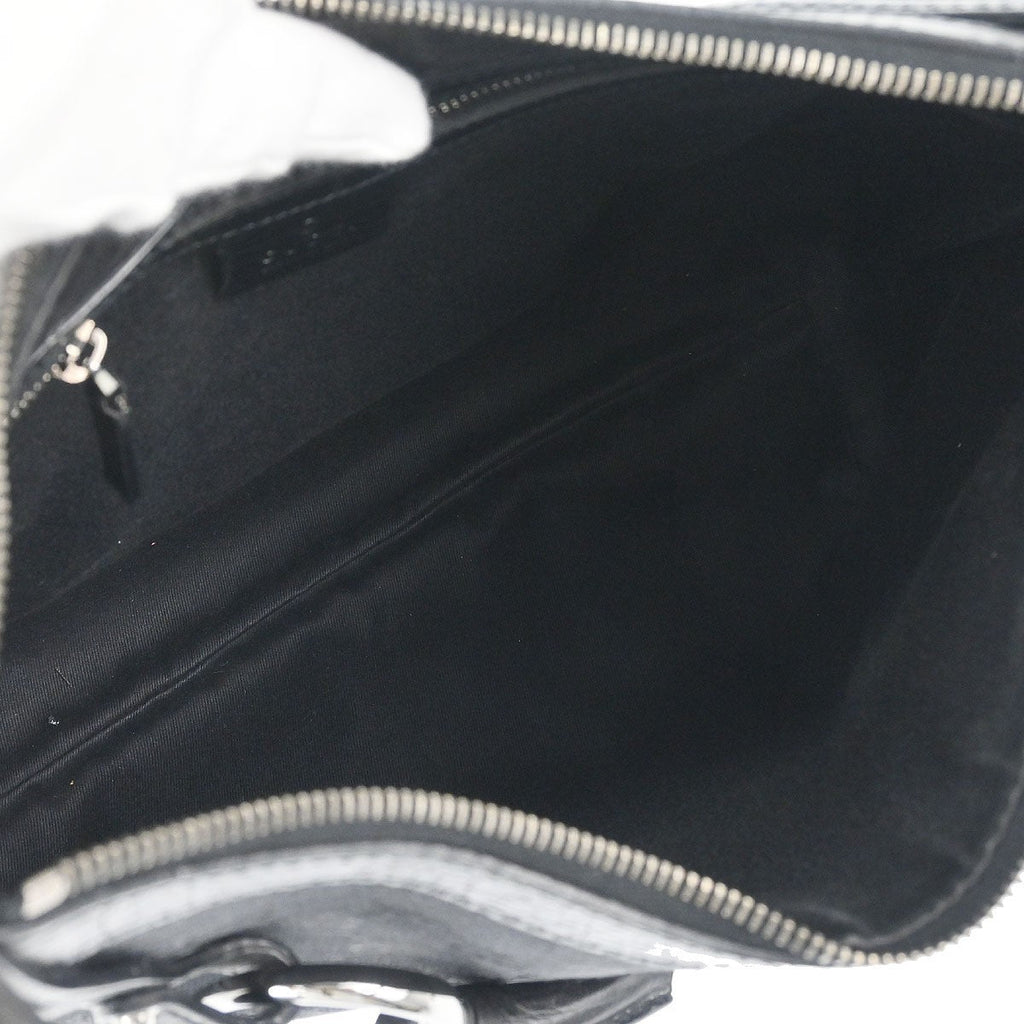 Gucci Vintage Horsebit Shoulder Bag Canvas Black Canvas,Leather Shoulder Bag Bag (Pre-Owned)