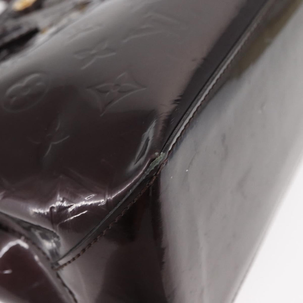 Louis Vuitton Wilshire Handbag Monogram Vernis Burgundy Patent_Leather Tote Bag Bag (Pre-Owned)