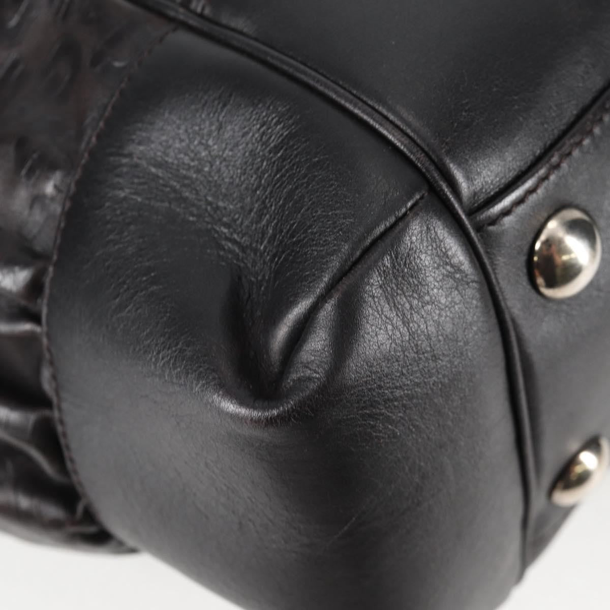 Gucci Full Moon Tote Leather Black Leather Tote Bag Bag (Pre-Owned)