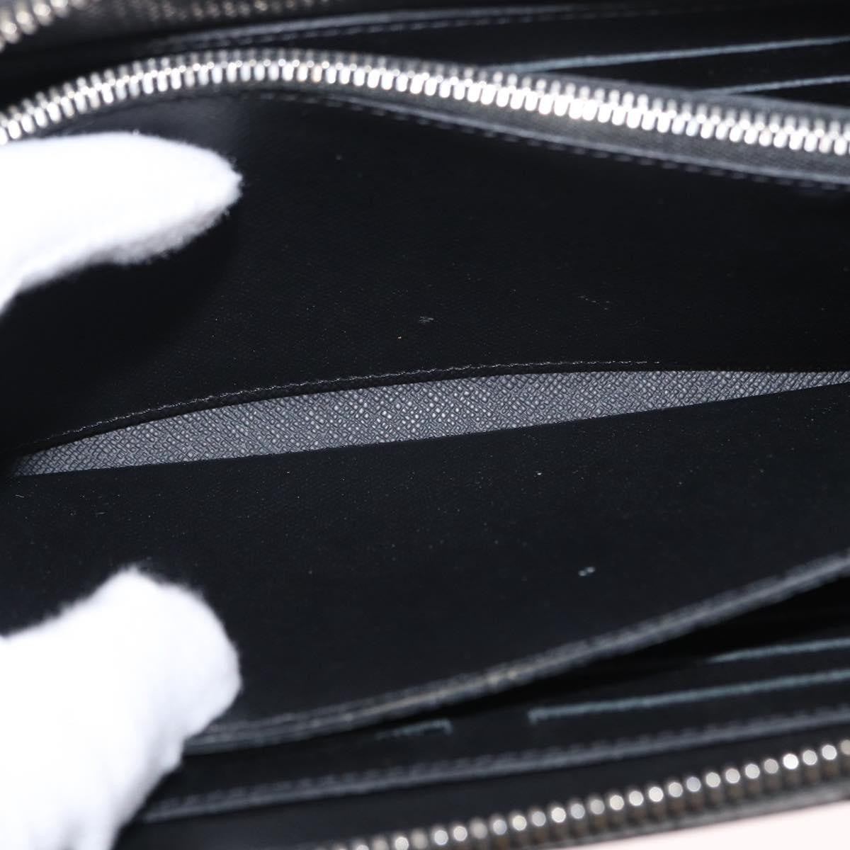 Louis Vuitton Zippy Xl Taiga Leather Black Leather Wallets Accessory (Pre-Owned)