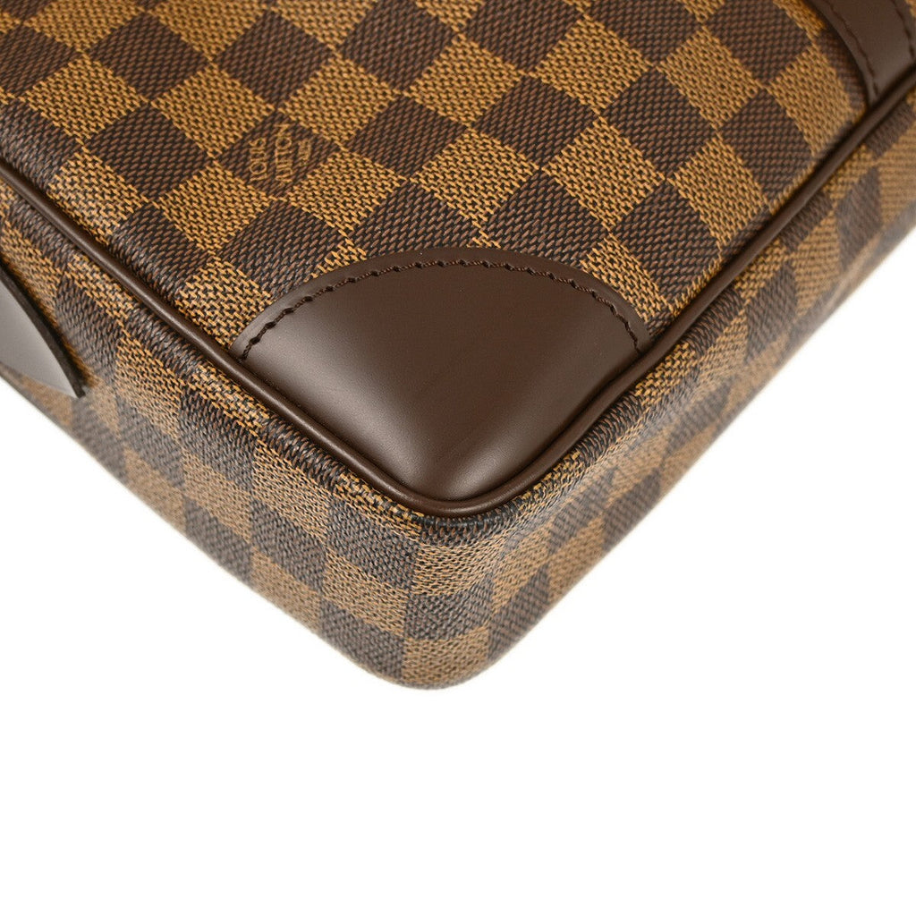 Louis Vuitton Porte-Documents Voyage Briefcase Damier Brown Canvas Briefcase Bag (Pre-Owned)