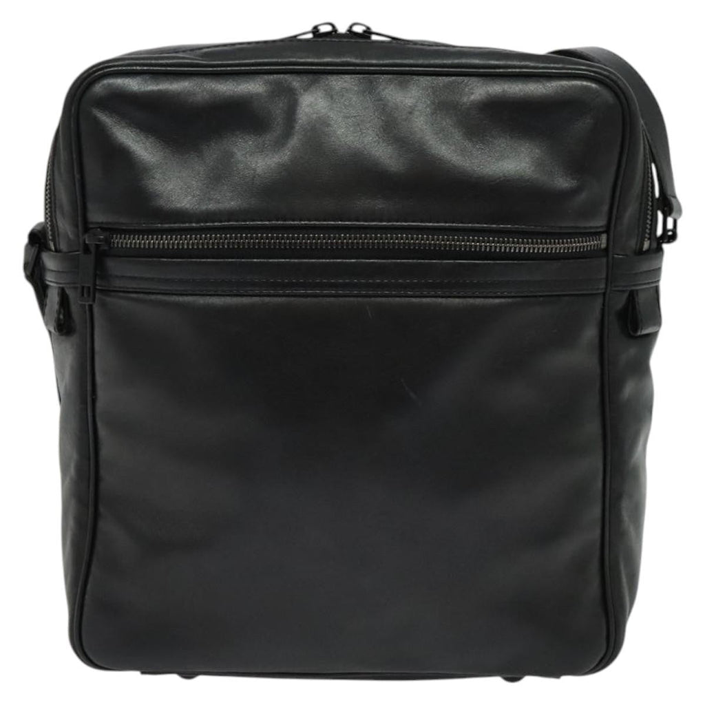 Louis Vuitton Clarkson Messenger Bag Monogram Shadow Leather Black Leather Bag (Pre-Owned)