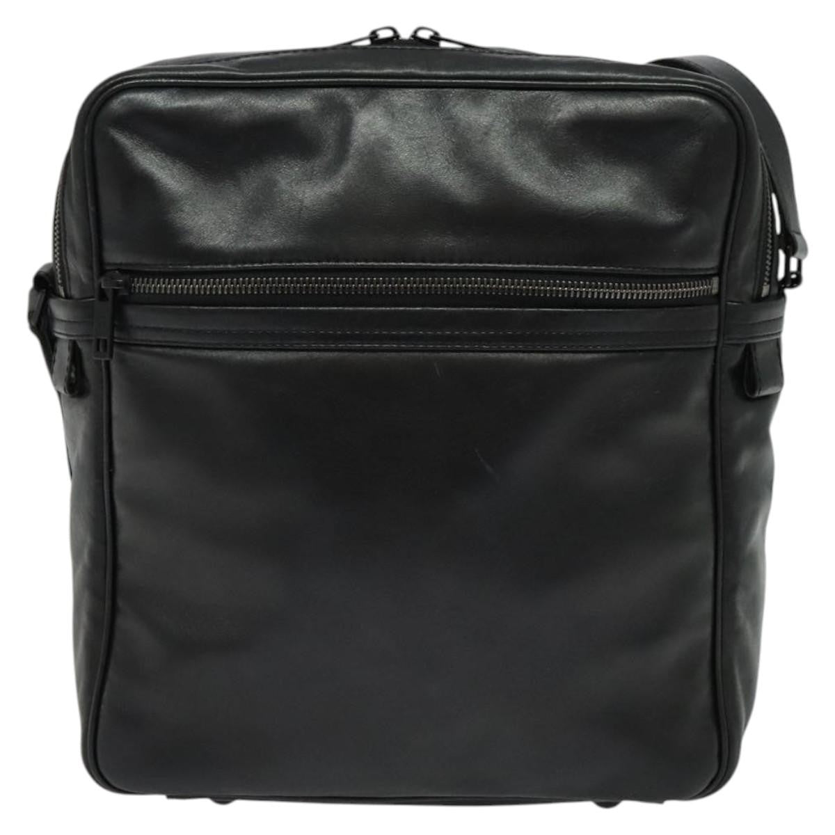 Louis Vuitton Clarkson Messenger Bag Monogram Shadow Leather Black Leather Bag (Pre-Owned)