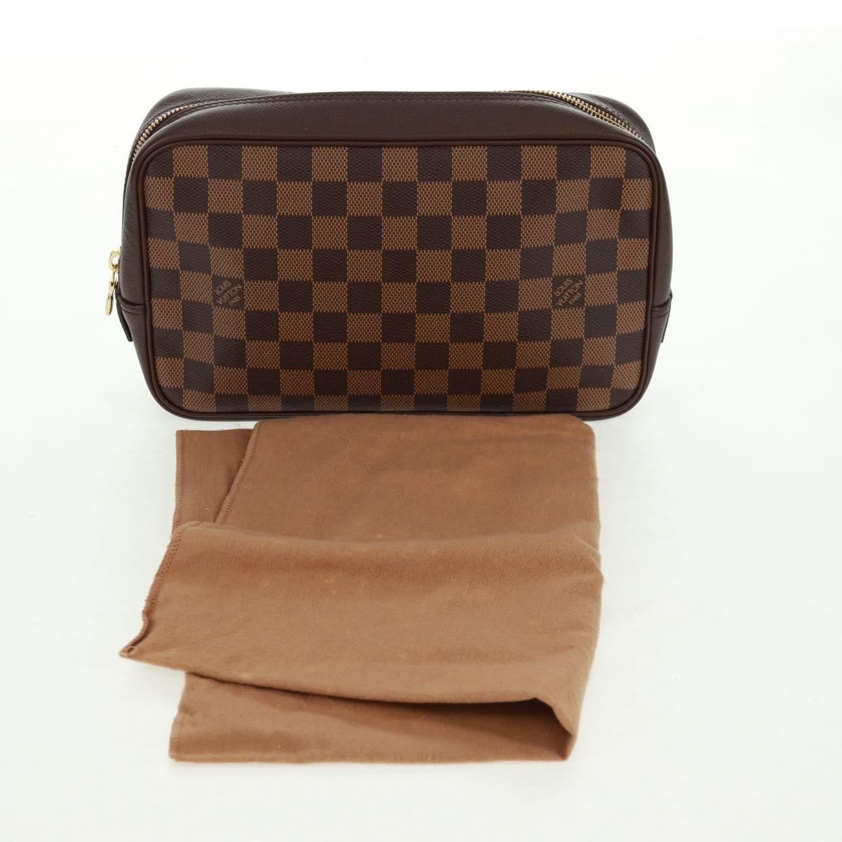 Louis Vuitton Trousse Toilette Damier Canvas Brown Canvas Clutche & Pouche Bag (Pre-Owned)