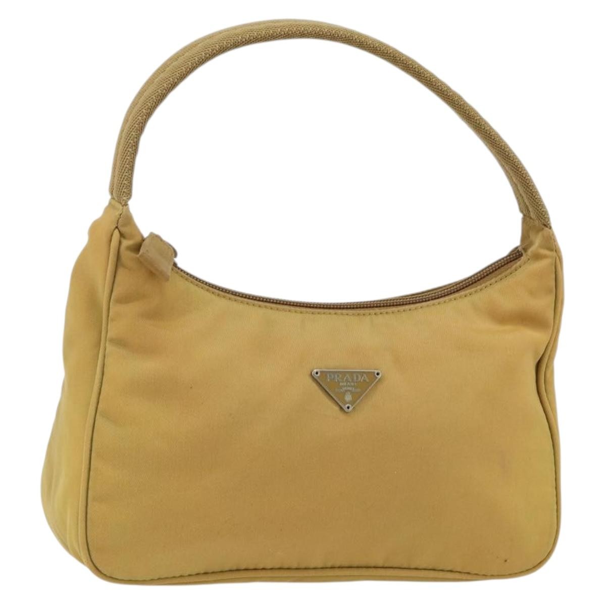 Prada Re-Edition 2000 Hobo Tessuto Beige Nylon Clutche & Pouche Bag (Pre-Owned)
