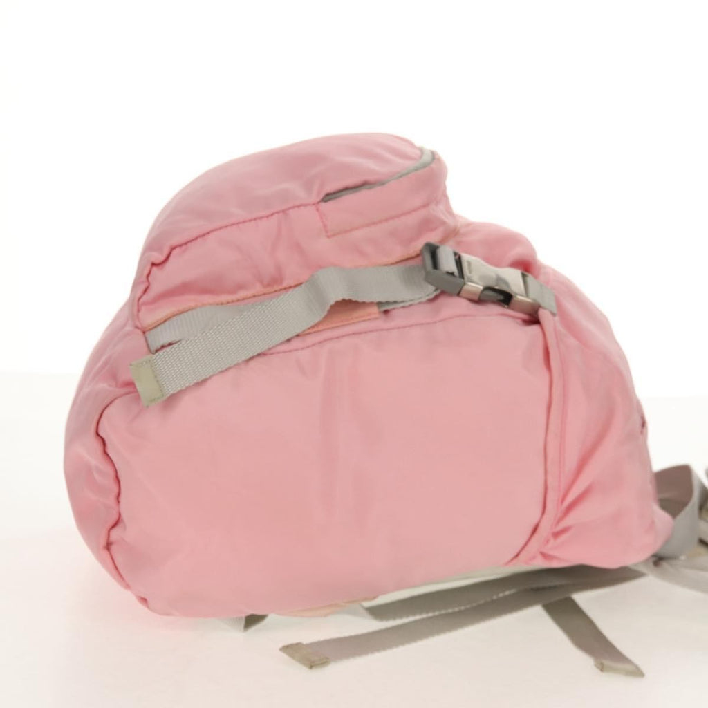 Prada Double Buckle Backpack Tessuto Pink Nylon Backpack Bag (Pre-Owned)