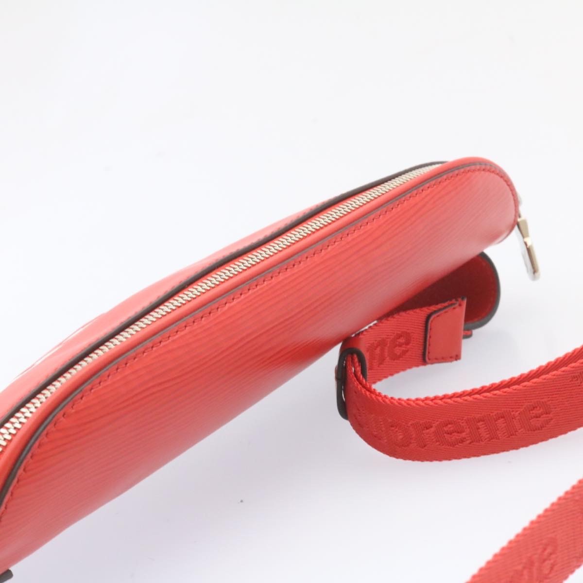 Louis Vuitton Louis Vuitton X Supreme Waist Bag Epi Leather Red Leather Bag (Pre-Owned)