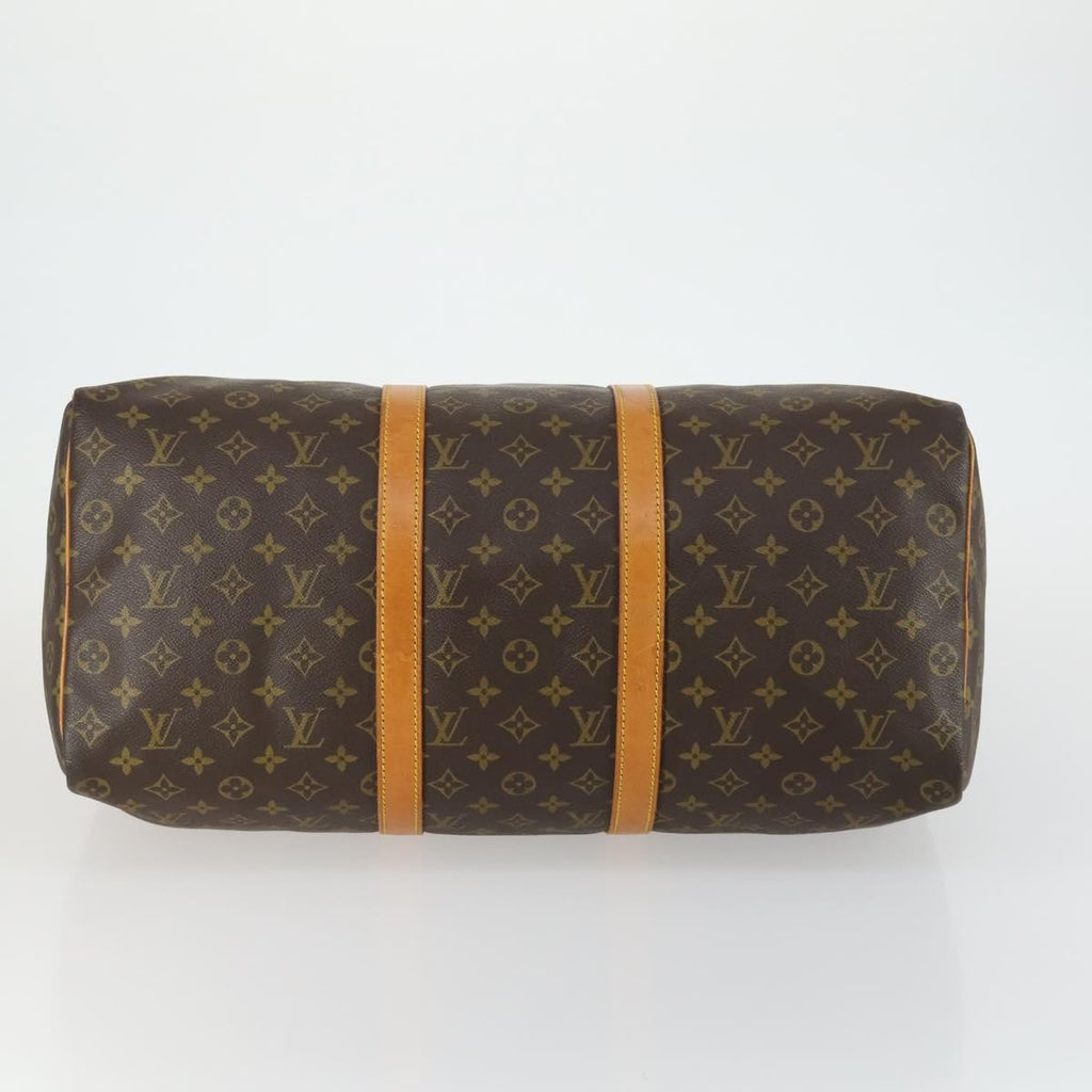 Louis Vuitton Keepall Bag Monogram Canvas Brown Canvas Travel Bag Bag (Pre-Owned)