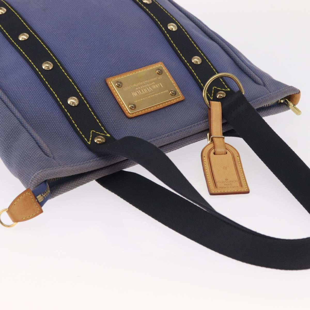 Louis Vuitton Antigua Tote Canvas Blue Canvas Tote Bag Bag (Pre-Owned)