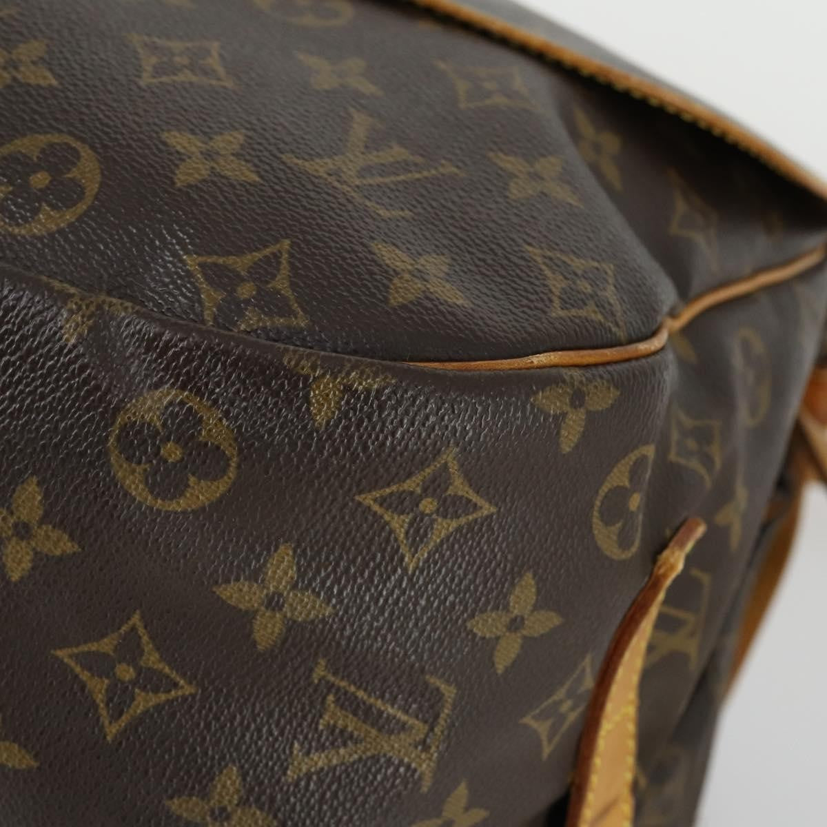 Louis Vuitton Saumur Handbag Monogram Canvas Brown Canvas Shoulder Bag Bag (Pre-Owned)