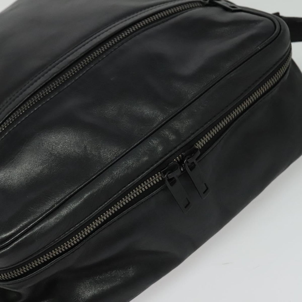 Louis Vuitton Clarkson Messenger Bag Monogram Shadow Leather Black Leather Bag (Pre-Owned)