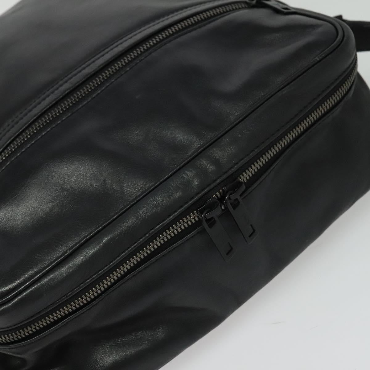 Louis Vuitton Clarkson Messenger Bag Monogram Shadow Leather Black Leather Bag (Pre-Owned)