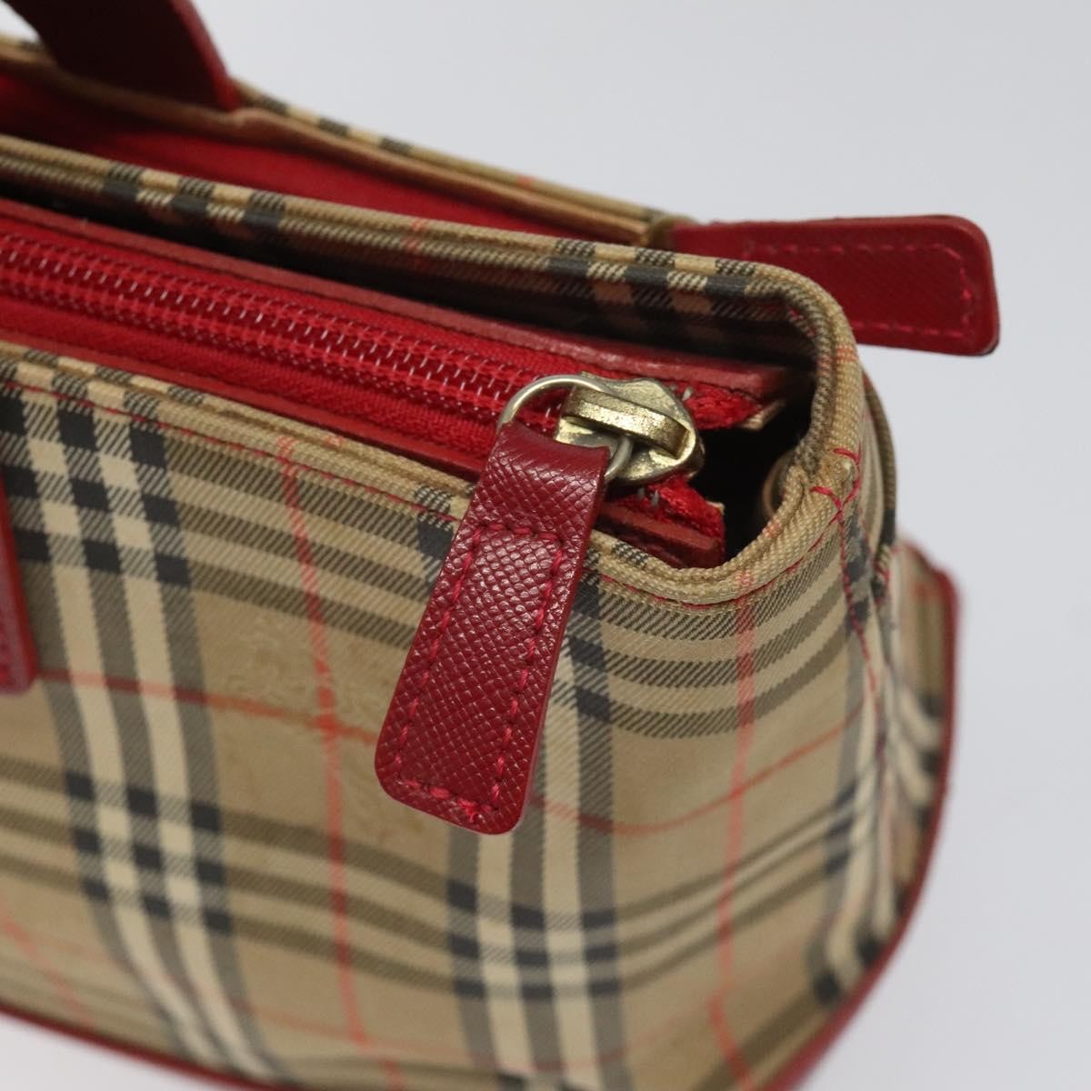 Burberry Nova Check Handbag Nova Check Canvas And Leather Beige Canvas Handbag (Pre-Owned)