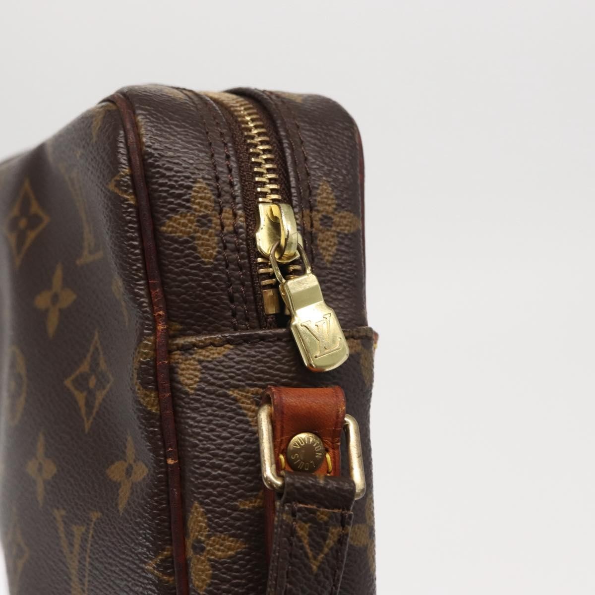 Louis Vuitton Danube Handbag Monogram Canvas Brown Canvas Shoulder Bag Bag (Pre-Owned)
