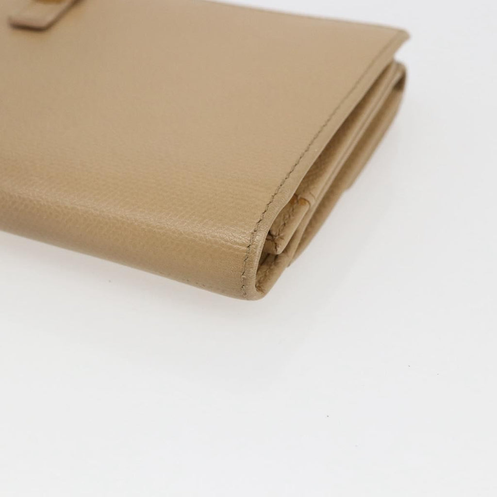 Chanel Coco Bouton Wallet Leather Beige Leather Wallets Accessory (Pre-Owned)