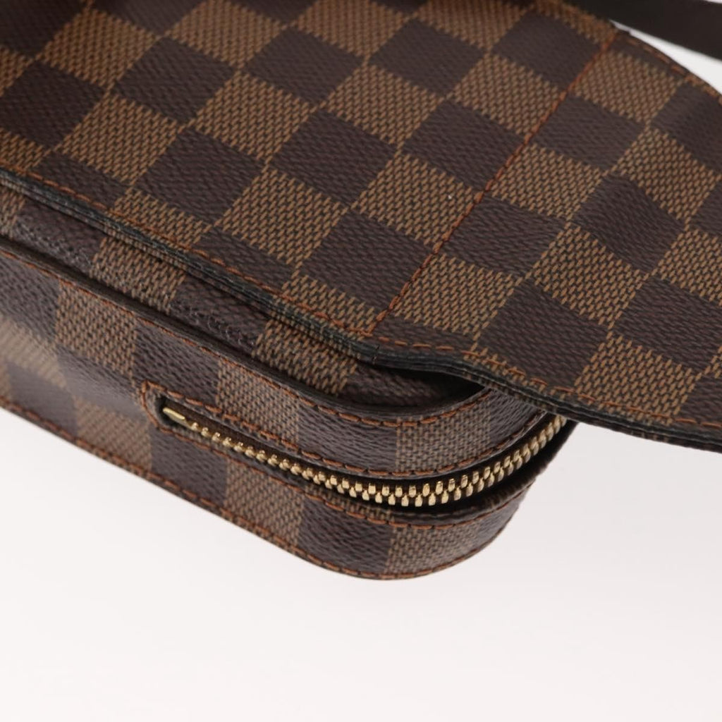 Louis Vuitton Geronimos Waist Bag Damier Brown Canvas Shoulder Bag Bag (Pre-Owned)