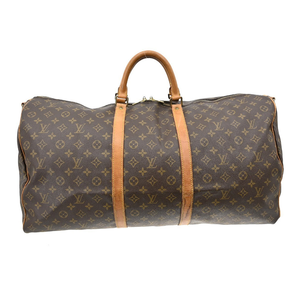 Louis Vuitton Keepall Bandouliere Bag Monogram Canvas Brown Canvas Travel Bag Bag (Pre-Owned)