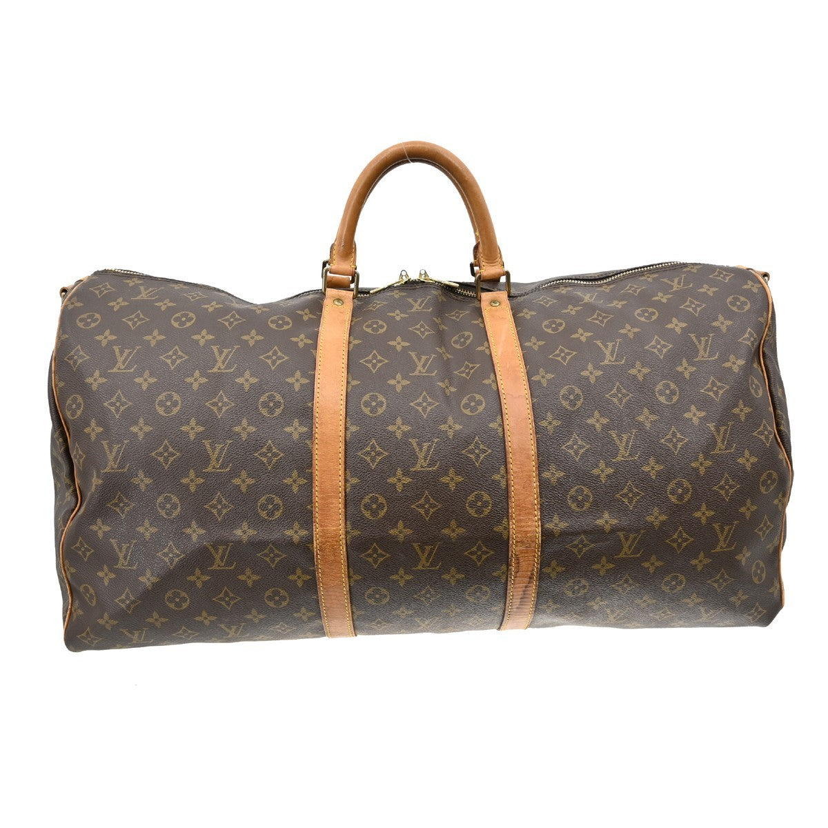 Louis Vuitton Keepall Bandouliere Bag Monogram Canvas Brown Canvas Travel Bag Bag (Pre-Owned)