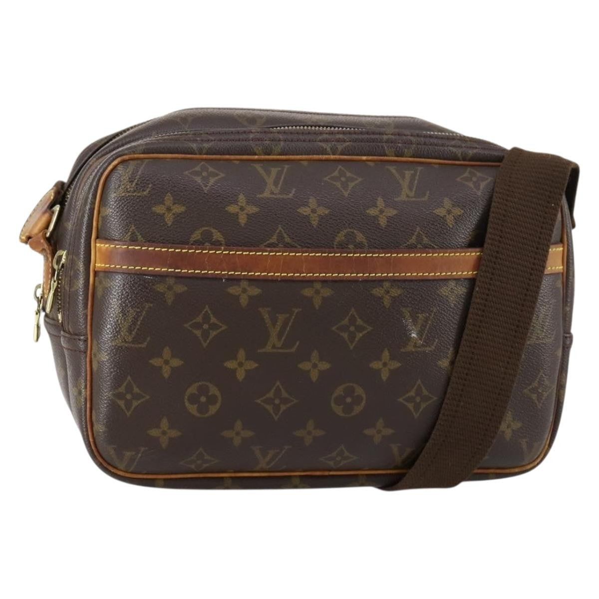 Louis Vuitton Reporter Bag Monogram Canvas Brown Canvas Shoulder Bag Bag (Pre-Owned)