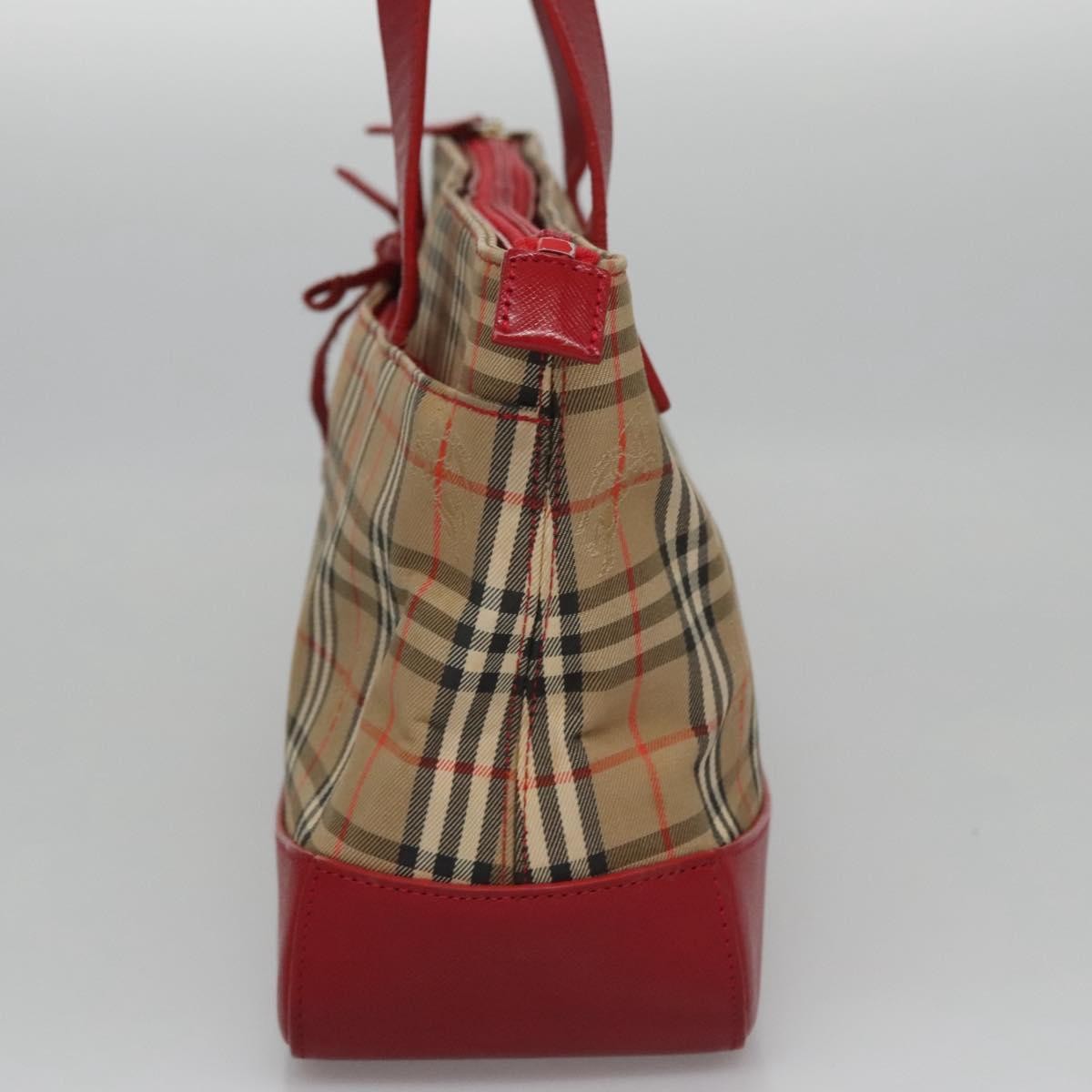 Burberry Nova Check Handbag Nova Check Canvas And Leather Beige Canvas Handbag (Pre-Owned)