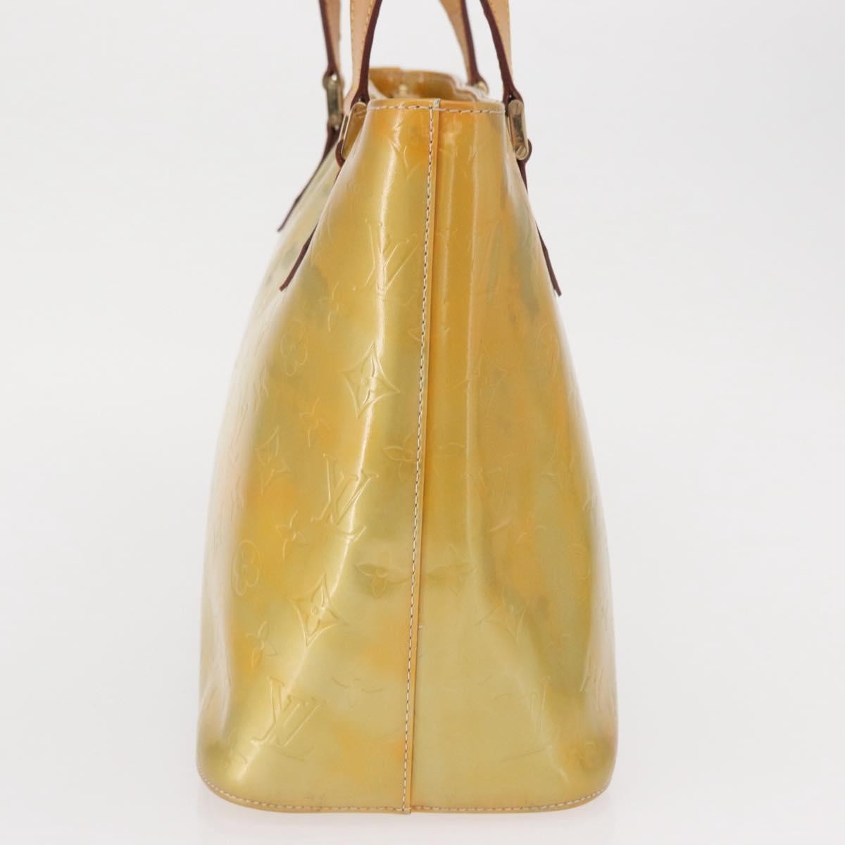 Louis Vuitton Houston Handbag Monogram Vernis Yellow Patent_Leather Tote Bag Bag (Pre-Owned)