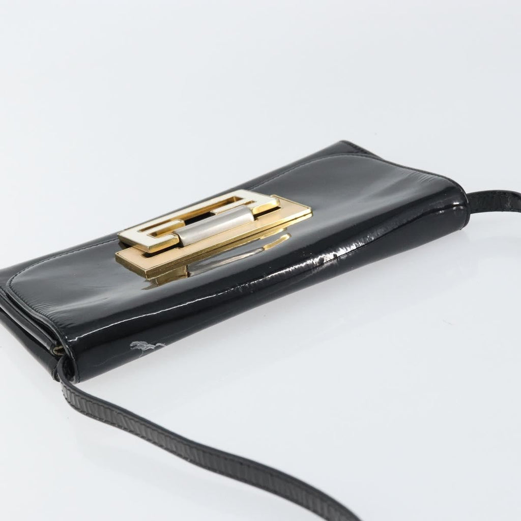 Fendi Vintage Shoulder Bag Enamel Black Patent_Leather Shoulder Bag Bag (Pre-Owned)