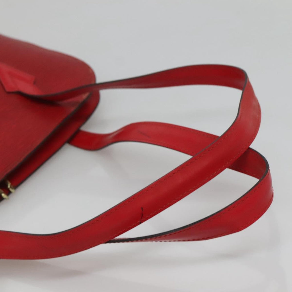 Louis Vuitton Lussac Handbag Epi Leather Red Leather Shoulder Bag Bag (Pre-Owned)