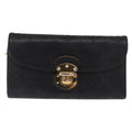 Louis Vuitton Amelia Wallet Mahina Leather Black Leather Wallets Accessory (Pre-Owned)