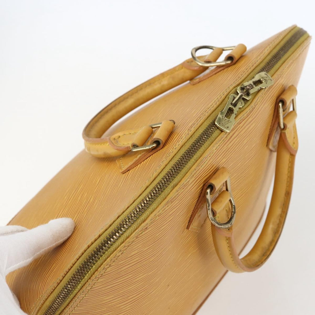Louis Vuitton Alma Handbag Epi Leather Yellow Leather Handbag (Pre-Owned)