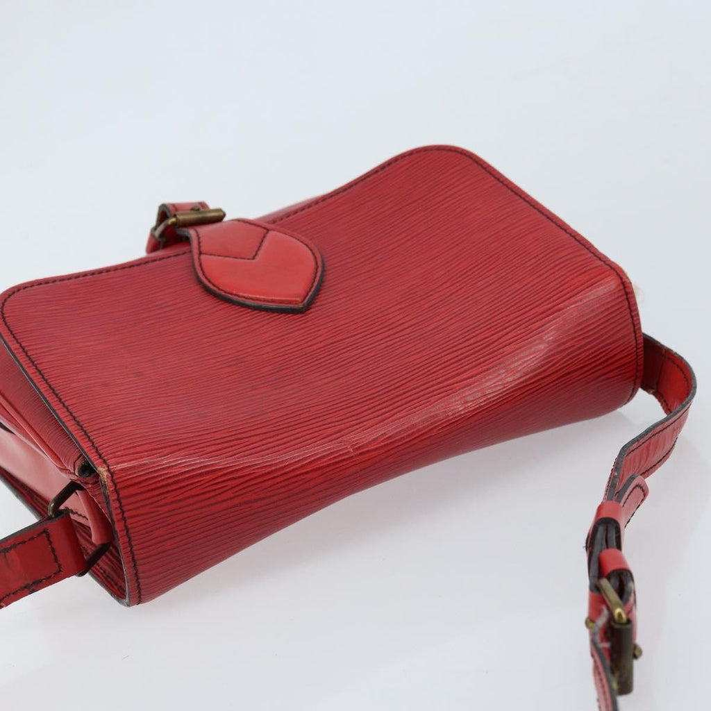 Louis Vuitton Cartouchiere Handbag Epi Leather Red Leather Shoulder Bag Bag (Pre-Owned)