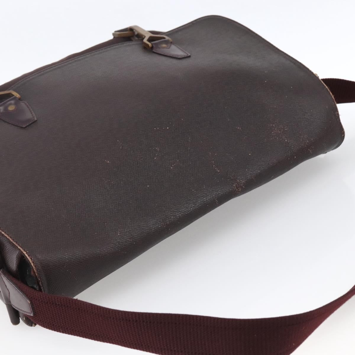 Louis Vuitton Dersou Bag Taiga Leather And Canvas Brown Leather Shoulder Bag Bag (Pre-Owned)