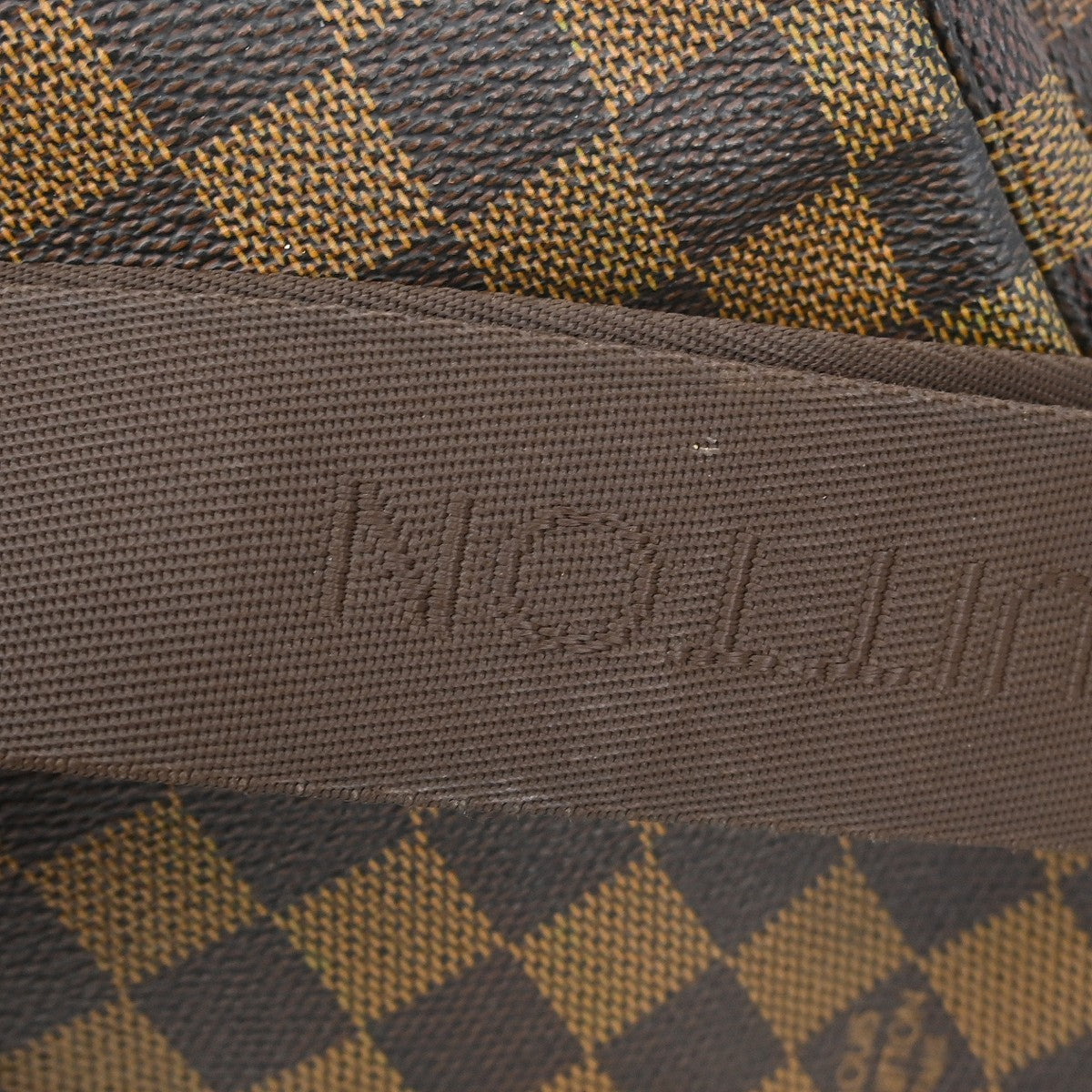 Louis Vuitton Naviglio Handbag Damier Brown Canvas Shoulder Bag Bag (Pre-Owned)