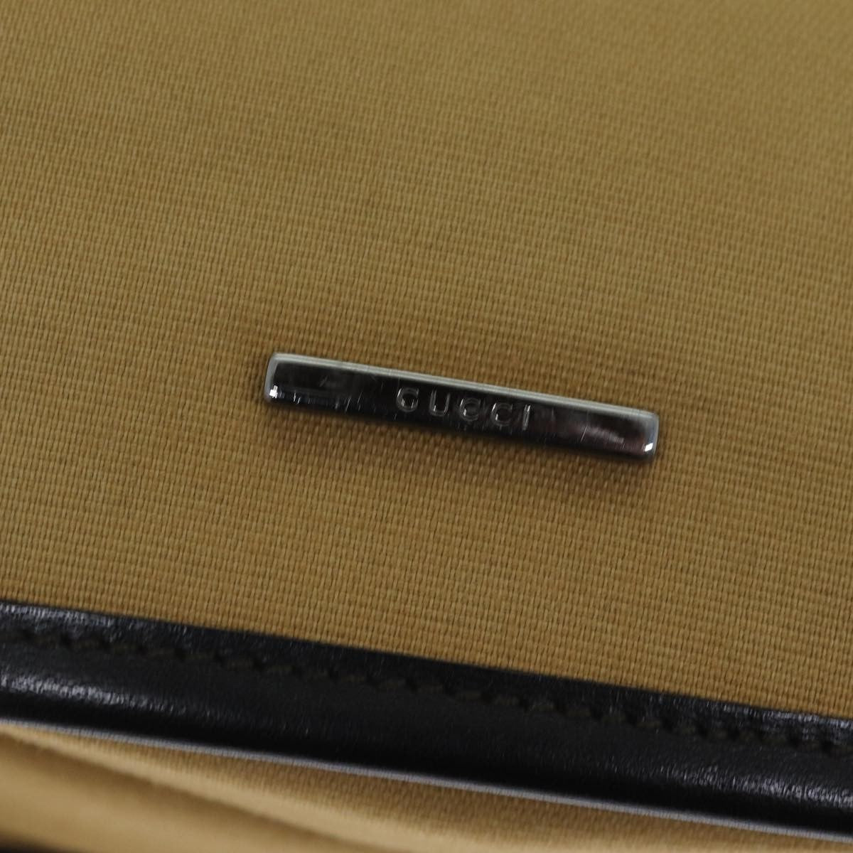 Gucci Vintage Shoulder Bag Canvas Beige Canvas Shoulder Bag Bag (Pre-Owned)