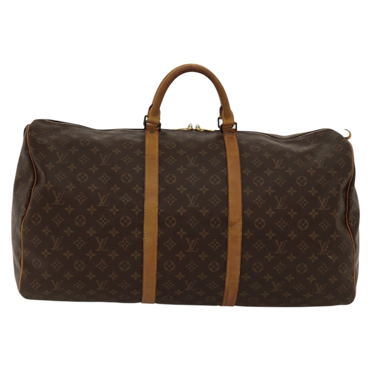 Louis Vuitton Keepall Bag Monogram Canvas Brown Canvas Travel Bag Bag (Pre-Owned)