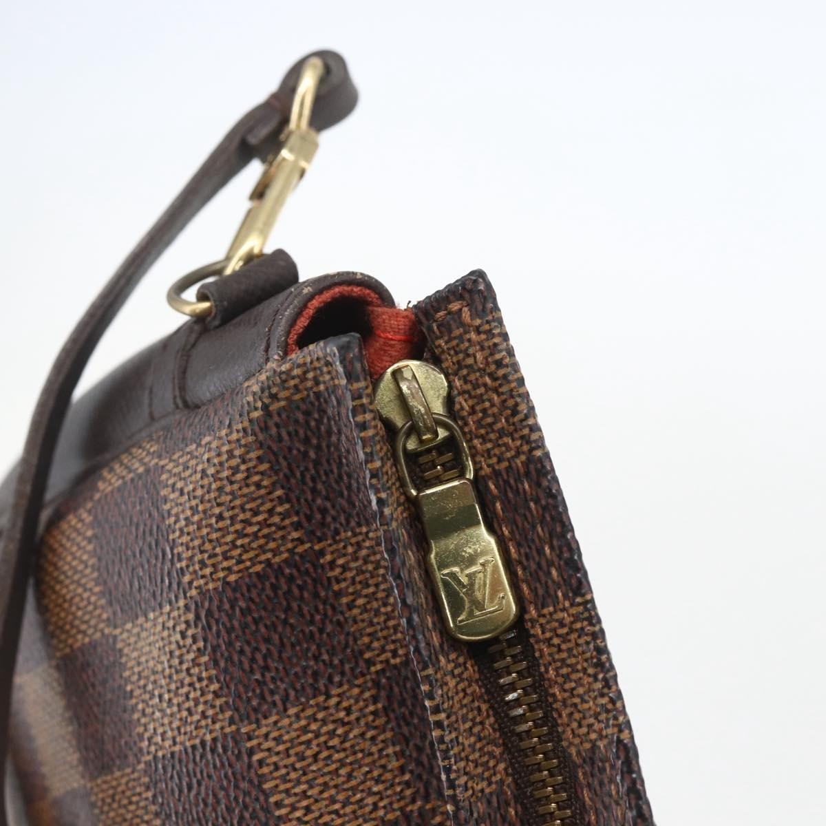 Louis Vuitton Trousse Make Up Bag Damier Canvas Brown Canvas Clutche & Pouche Bag (Pre-Owned)