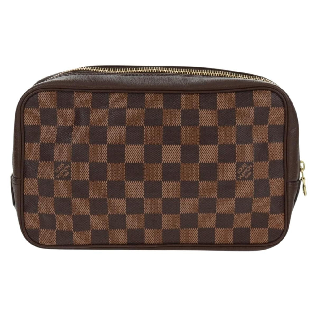 Louis Vuitton Trousse Toilette Damier Canvas Brown Canvas Clutche & Pouche Bag (Pre-Owned)