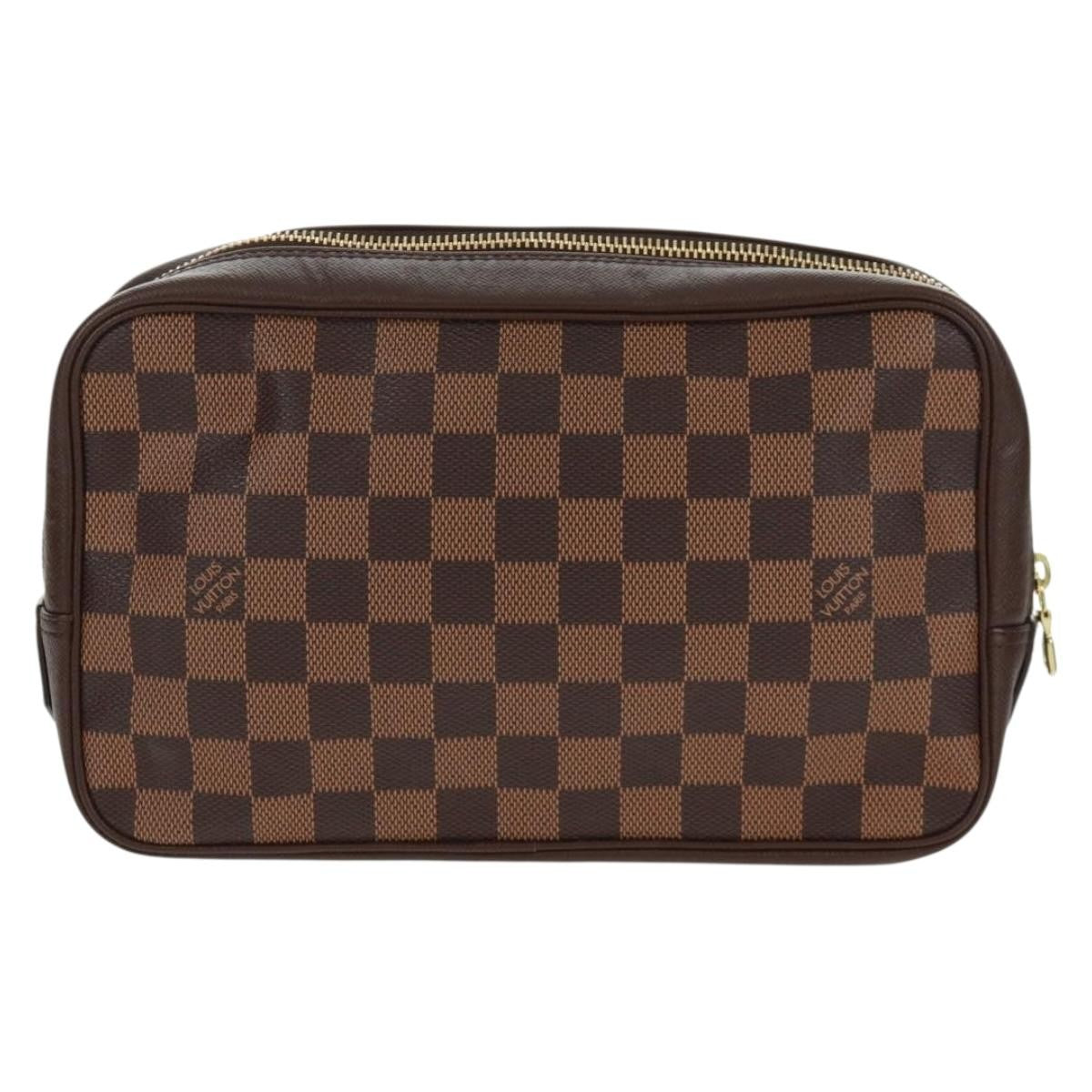 Louis Vuitton Trousse Toilette Damier Canvas Brown Canvas Clutche & Pouche Bag (Pre-Owned)
