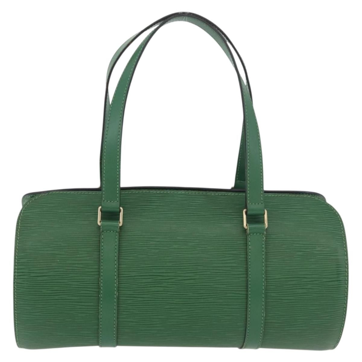 Louis Vuitton Soufflot Handbag Epi Leather Green Leather Handbag (Pre-Owned)