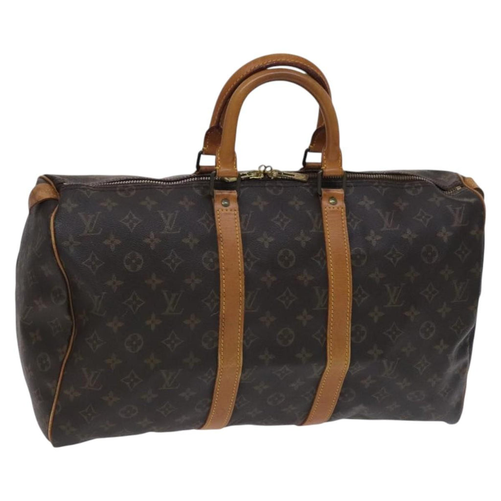 Louis Vuitton Keepall Bag Monogram Canvas Brown Canvas Travel Bag Bag (Pre-Owned)